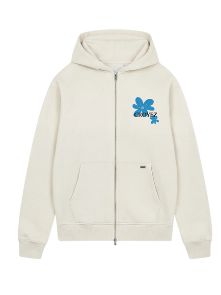Croyez Botanique Zip Hoodie - Off-White/Tiffany Blue Croyez Croyez Botanique Zip Hoodie - Off-White/Tiffany Blue