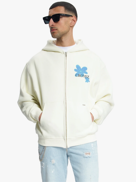 Croyez Botanique Zip Hoodie - Off-White/Tiffany Blue Croyez Croyez Botanique Zip Hoodie - Off-White/Tiffany Blue