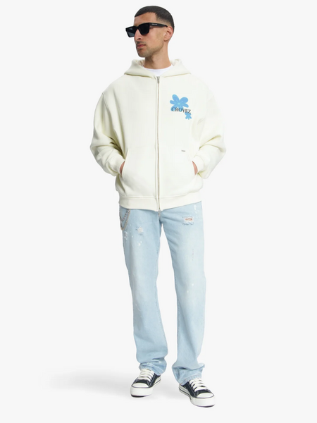 Croyez Botanique Zip Hoodie - Off-White/Tiffany Blue Croyez Croyez Botanique Zip Hoodie - Off-White/Tiffany Blue