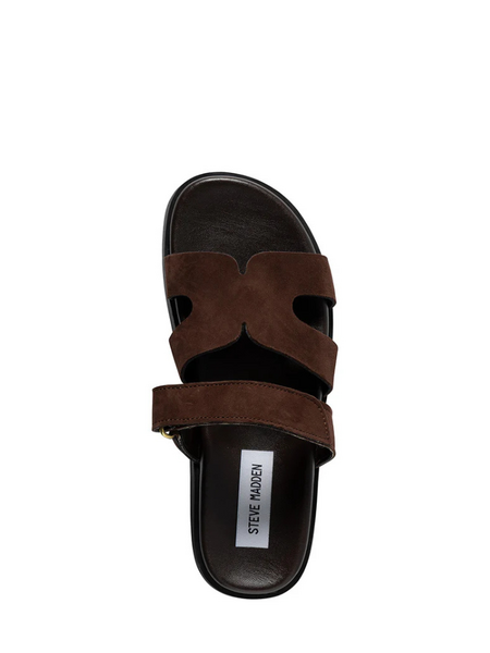 Steve Madden Steve Madden Missile-E Sandal - Dark Brown Suede