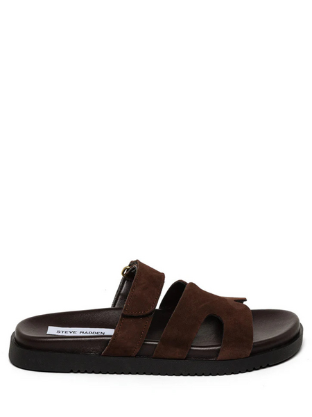 Steve Madden Steve Madden Missile-E Sandal - Dark Brown Suede