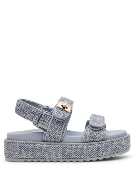 Steve Madden Bigmona Sandal - Blue Raffia Steve Madden Steve Madden Bigmona Sandal - Blue Raffia