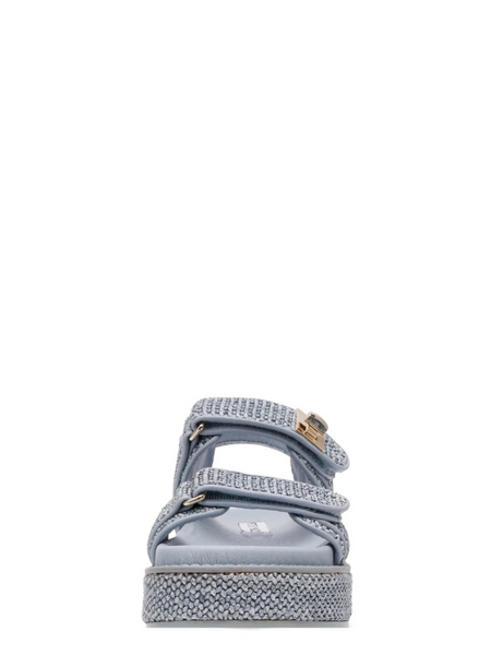 Steve Madden Bigmona Sandal - Blue Raffia Steve Madden Steve Madden Bigmona Sandal - Blue Raffia