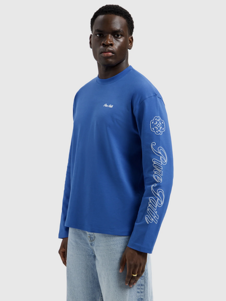 Pure Path Pure Path Essence Of Life Longsleeve T-Shirt - Faded Cobalt