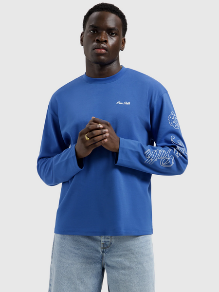 Pure Path Pure Path Essence Of Life Longsleeve T-Shirt - Faded Cobalt