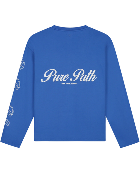 Pure Path Pure Path Essence Of Life Longsleeve T-Shirt - Faded Cobalt