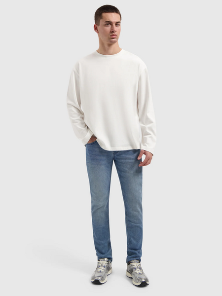 Pure Path The Ryan Slim Fit Jeans - Denim Mid Blue Pure Path Pure Path The Ryan Slim Fit Jeans - Denim Mid Blue