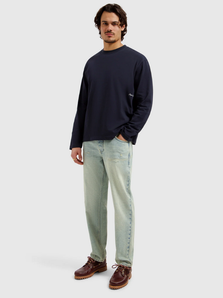 Pure Path The Aiden Loose Fit Jeans - Denim Blue Green Pure Path Pure Path The Aiden Loose Fit Jeans - Denim Blue Green