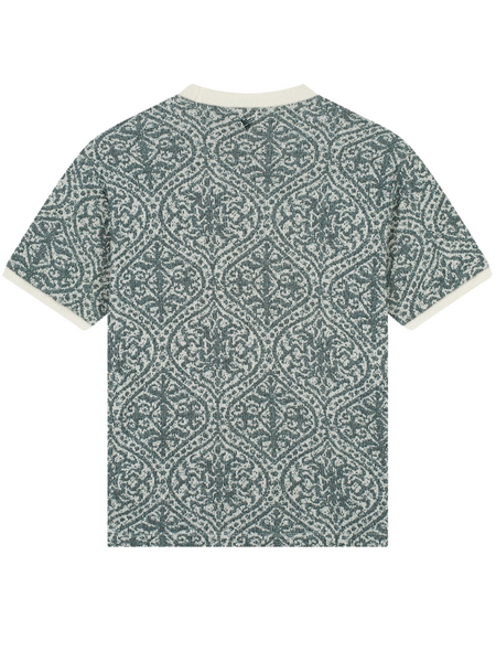 Pure Path Jacquard Pattern T-shirt - Emerald