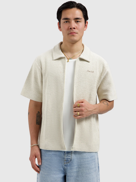Pure Path Structured Shortsleeved Shirt - Ecru