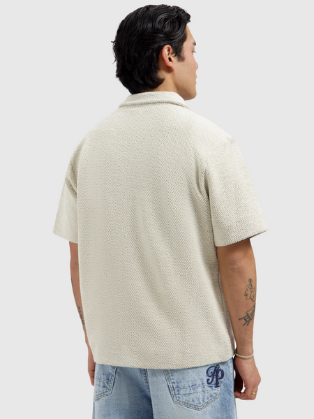 Pure Path Structured Shortsleeved Shirt - Ecru Pure Path Pure Path Structured Shortsleeved Shirt - Ecru