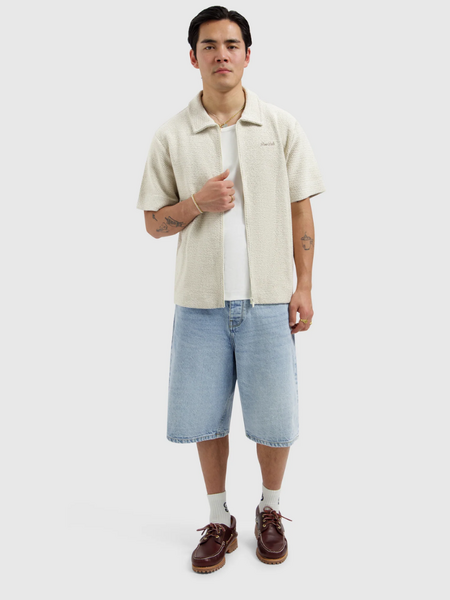Pure Path Structured Shortsleeved Shirt - Ecru Pure Path Pure Path Structured Shortsleeved Shirt - Ecru