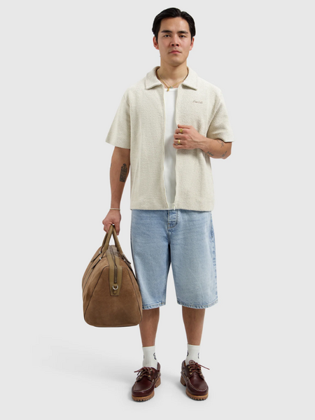 Pure Path Structured Shortsleeved Shirt - Ecru Pure Path Pure Path Structured Shortsleeved Shirt - Ecru