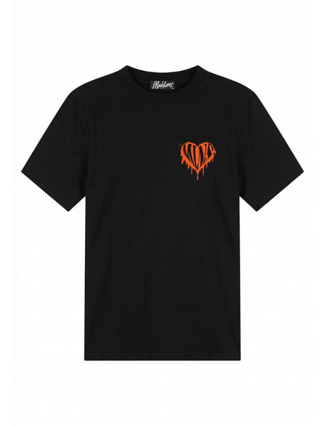 Malelions Malelions Dripped Heart T-Shirt - Black