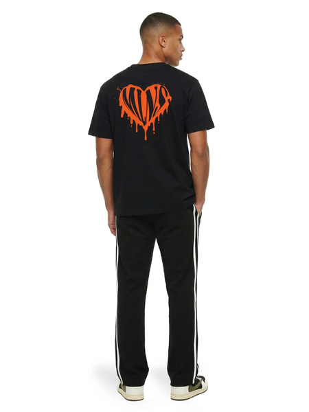 Malelions Dripped Heart T-Shirt - Black