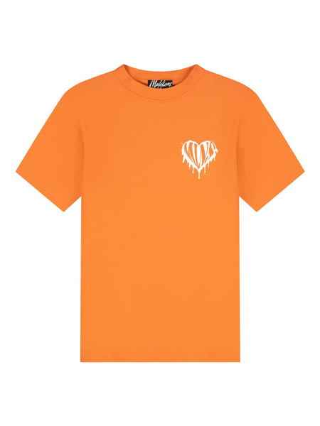 Malelions MalelionsDripped Heart T-Shirt - Orange