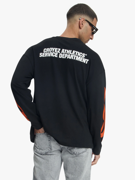 Croyez Croyez Service Dept Longsleeve - Black/Orange