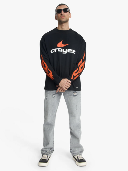Croyez Croyez Service Dept Longsleeve - Black/Orange