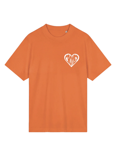 Croyez Croyez Puffed Heart T-Shirt - Orange