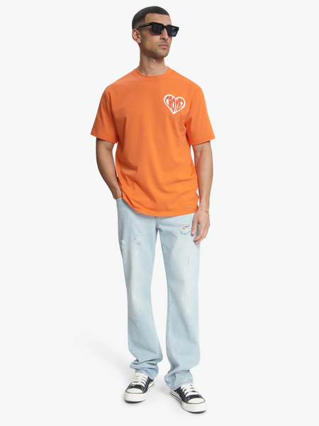 Croyez Croyez Puffed Heart T-Shirt - Orange