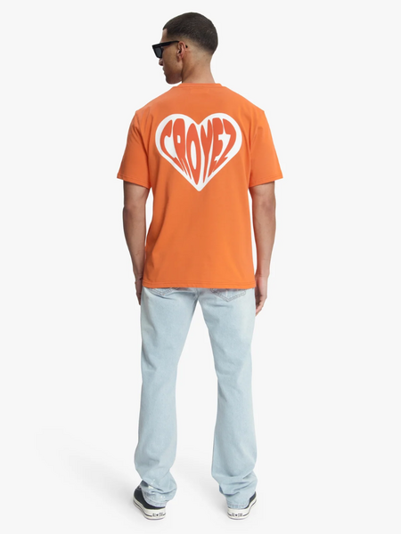 Croyez Croyez Puffed Heart T-Shirt - Orange
