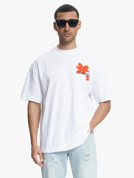Croyez Croyez Botanique T-Shirt - White/Orange