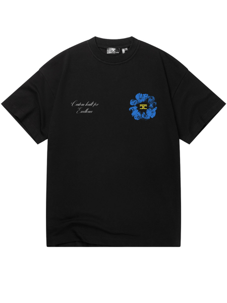 JorCustom JorCustom Flowers Loose Fit T-Shirt - Black
