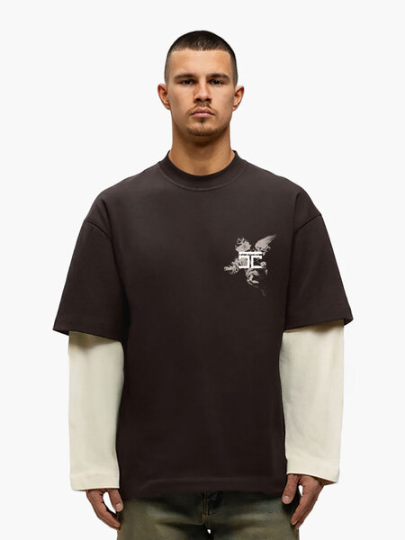 JorCustom JorCustom AboveAllLimits Double Layered Longsl - Brown-Creme