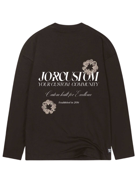 JorCustom JorCustom Flowers Longsleeve T-Shirt - Brown