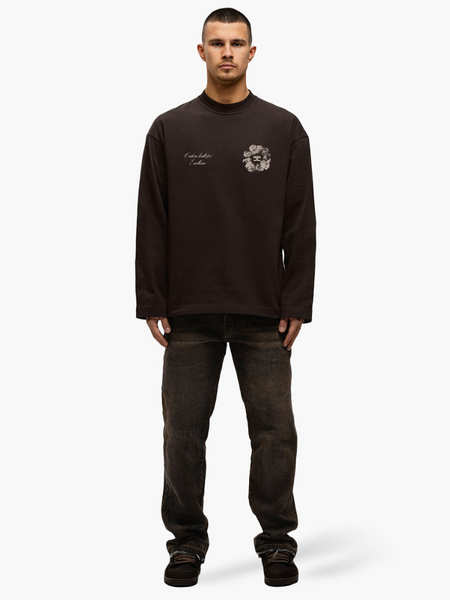 JorCustom JorCustom Flowers Longsleeve T-Shirt - Brown