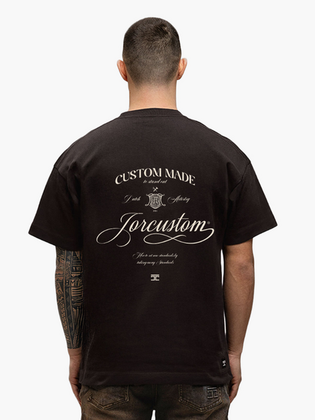 JorCustom Handscript Loose Fit T-Shirt - Brown