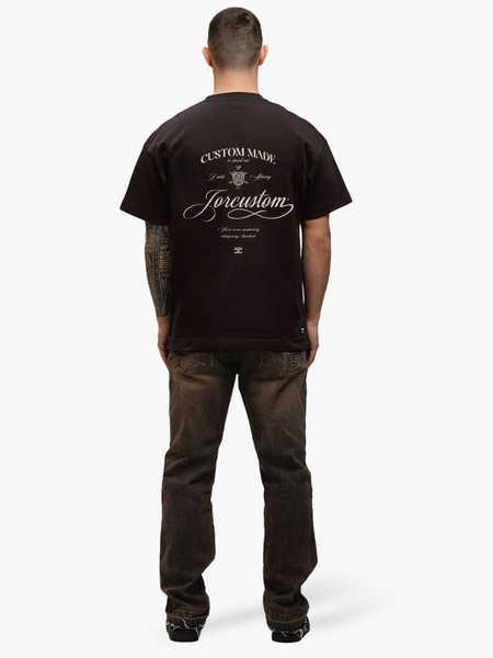 JorCustom JorCustom Handscript Loose Fit T-Shirt - Brown