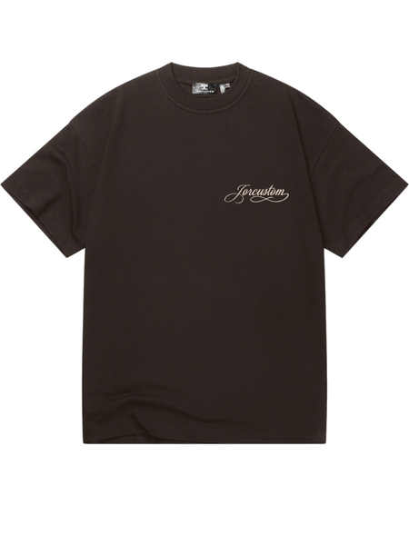JorCustom JorCustom Handscript Loose Fit T-Shirt - Brown
