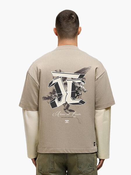 JorCustom AboveAllLimits Double Layered Longsl - Taupe-Creme
