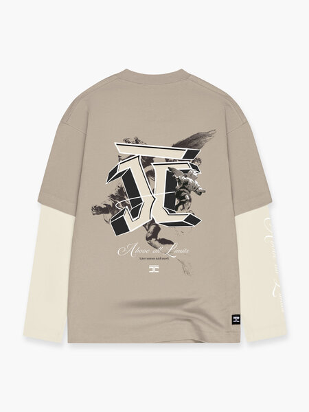 JorCustom JorCustom AboveAllLimits Double Layered Longsl - Taupe-Creme