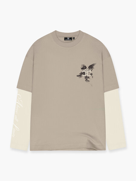 JorCustom JorCustom AboveAllLimits Double Layered Longsl - Taupe-Creme