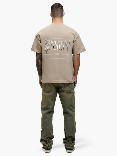 JorCustom JorCustom UncommonMinds Loose Fit T-Shirt - Taupe