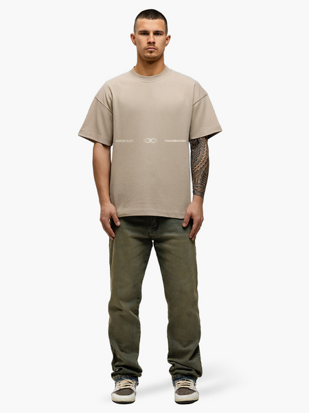 JorCustom JorCustom UncommonMinds Loose Fit T-Shirt - Taupe