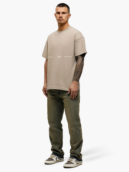 JorCustom JorCustom UncommonMinds Loose Fit T-Shirt - Taupe