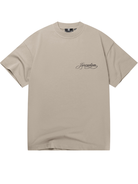 JorCustom JorCustom Handscript Loose Fit T-Shirt - Taupe