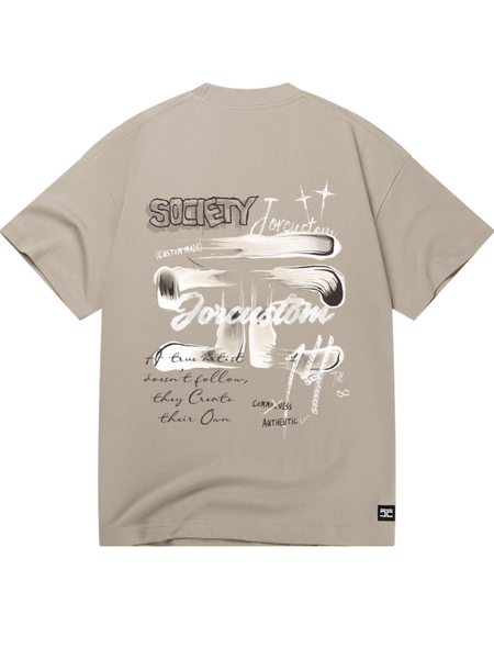 JorCustom JorCustom Artist2.0 Loose Fit T-Shirt - Taupe