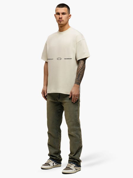 JorCustom JorCustom UncommonMinds Loose Fit T-Shirt - Creme
