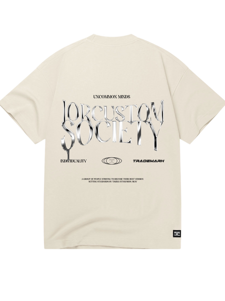 JorCustom JorCustom UncommonMinds Loose Fit T-Shirt - Creme