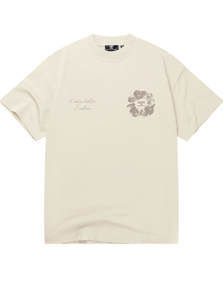 JorCustom JorCustom Flowers Loose Fit T-Shirt - Creme
