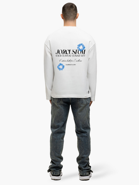 JorCustom JorCustom Flowers Longsleeve T-Shirt - White