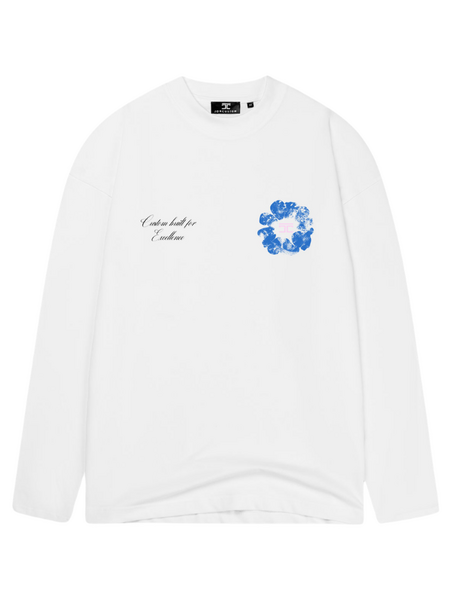 JorCustom JorCustom Flowers Longsleeve T-Shirt - White