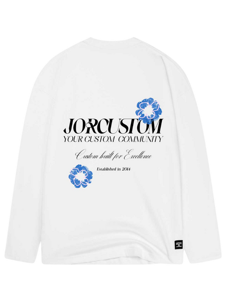 JorCustom JorCustom Flowers Longsleeve T-Shirt - White