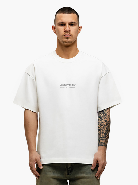 JorCustom JorCustom PoetryInMotion Loose Fit T-Shirt - White