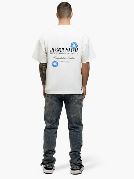 JorCustom JorCustom Flowers Loose Fit T-Shirt - White