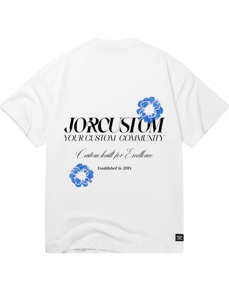 JorCustom JorCustom Flowers Loose Fit T-Shirt - White
